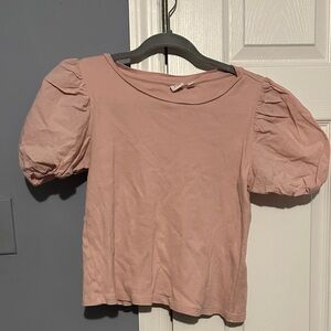 GAP Pink Puff Sleeve Kids Blouse